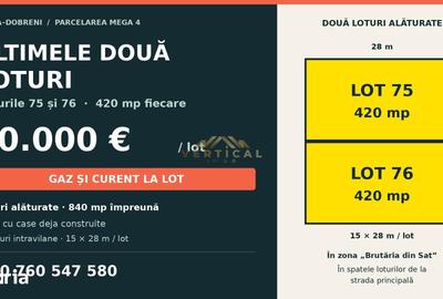 Teren de 420 mp, în Vidra