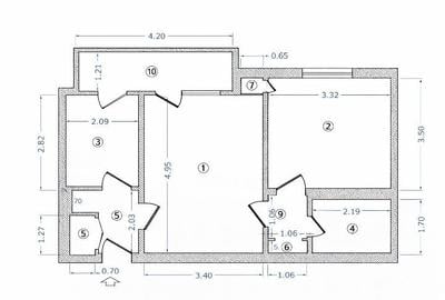 Apartament cu 2 camere semidecomandat în Barbu Văcărescu