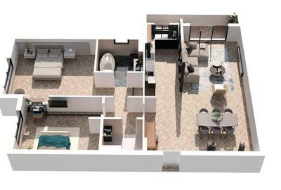 Apartament cu 3 camere în Tractorul - 1