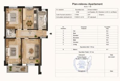 Apartament cu 3 camere decomandat, mobilat în 13 Decembrie - 10
