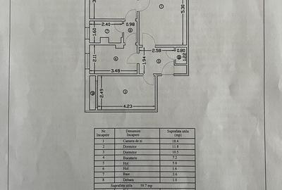 Apartament cu 3 camere decomandat în Central