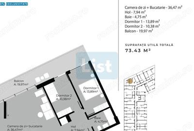 Apartament cu 3 camere semidecomandat în Sopor