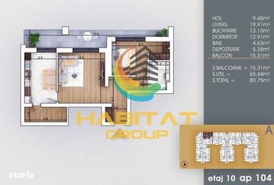 Apartament cu 2 camere decomandat în Titan - 3