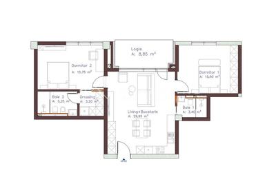 Apartament 3 camere | 73 mp | 9 mp terasa | parcare | zona str. Somesului - 8