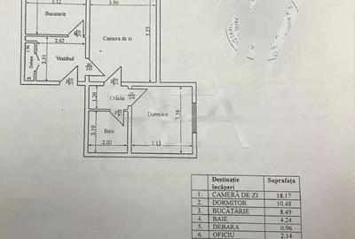 2 camere 1/8, centrala, bloc 1980, 54mp-Apusului. - 7