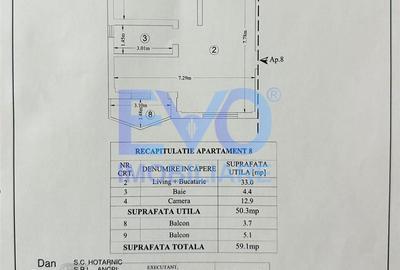 Apartament cu 2 camere în Bârnova - 6