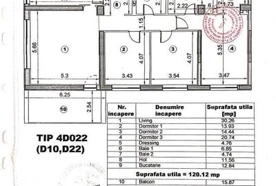 Apartament cu 4 camere în Nord