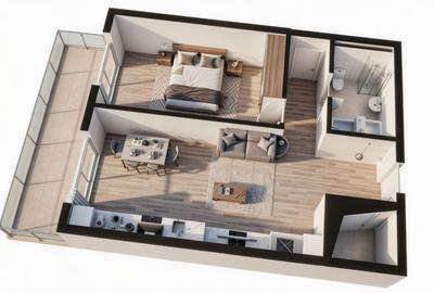 Apartament cu 2 camere decomandat în Dâmbul Rotund