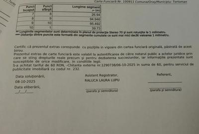 Teren de 7016 mp, în Tortoman - 2