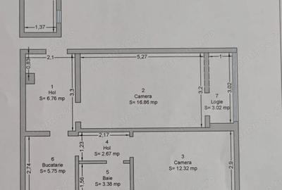 Apartament cu 2 camere semidecomandat în Torontalului