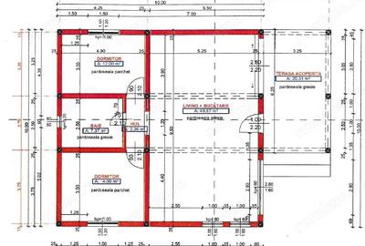Casa moderna construita pe plan parter cu teren 500 mp, 3 camere+garaj - 1