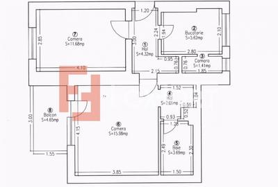 COMISION 0% Apartament cu 2 camere de vanzare in Centrul orasului - 7