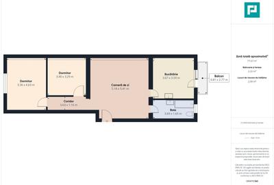 Apartament 3 camere, spațios, mobilat, în Chișoda - 11