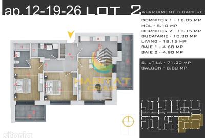 Apartament cu 3 camere decomandat în Titan - 12