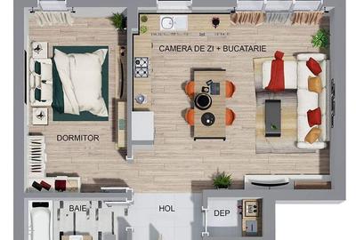 Apartament cu 2 camere decomandat în Central - 1