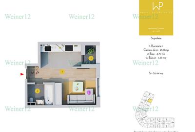 Garsoniere Direct Dezvoltator Proiect Weiner2 Militari TVA 21% inclus VestGroup - 3