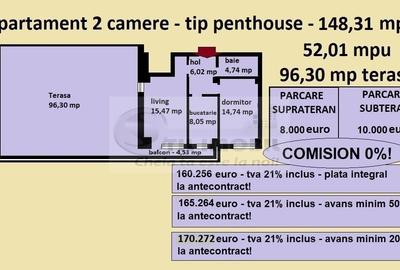 Penthouse cu 2 camere decomandat în Galata - 2