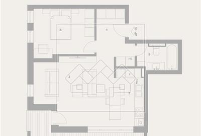 Apartament cu 2 camere nedecomandat în Turnișor - 6