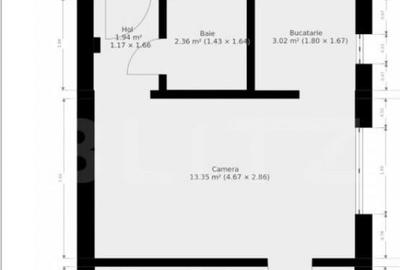 Apartament cu 2 camere semidecomandat, mobilat în Șagului