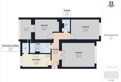 Apartament cu 3 camere parter zona Aurel Vlaicu - Arad - 20