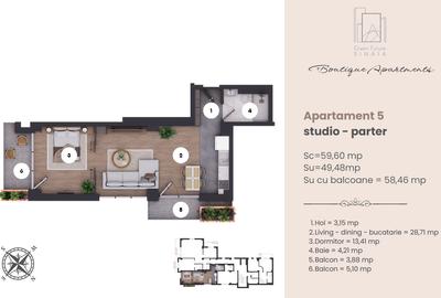Apartament de 2 camere Centrul Orasului Sinaia Apartament de 2 camere Centrul Orasului Sinaia - 1