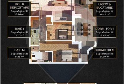 Apartament cu 3 camere semidecomandat în Voluntari