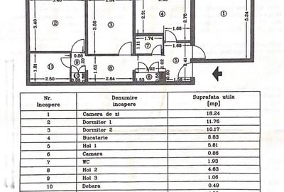 Apartament cu 3 camere decomandat în Central - 1