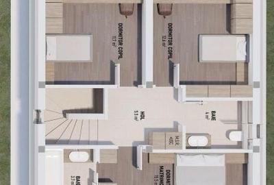 FARA COMISION in COMPLEX rezidential Vila cu 4 camere P+1+pod LA CHEIE beci C TH - 5