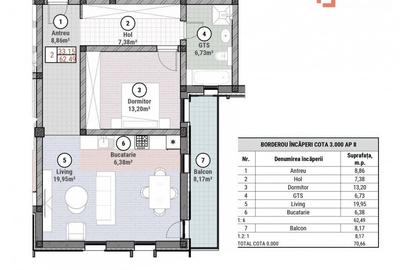 Apartament cu 2 camere decomandat în Moșnița Nouă - 3