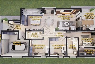 Casă cu 4 camere cu Canalizare în Stupini - 2