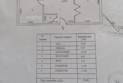 Apartament cu 3 camere decomandat în Central
