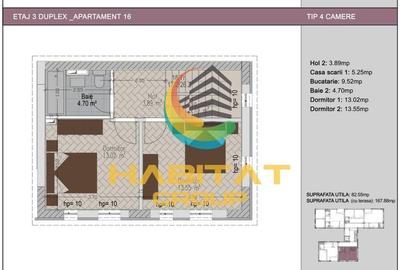 3 Camere nou DUPLEX Timpuri Noi cu Terasa 85.33 mp Finalizat - 5
