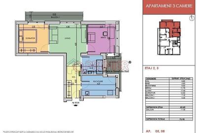 Apartament cu 3 camere decomandat în Central - 2