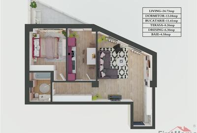 Apartament cu 2 camere decomandat în Central - 5