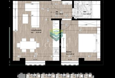 Apartament cu 2 camere în Nord - 13