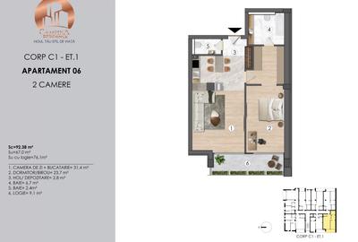 Apartament cu 2 camere decomandat în Sud - 2