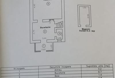 Garsonieră decomandată în Lunei - 9