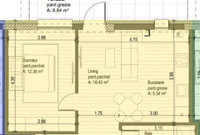 CENTRUL VECHI SINGURUL APARTAMENT CU 2 CAMERE DISPONIBIL CU - 2