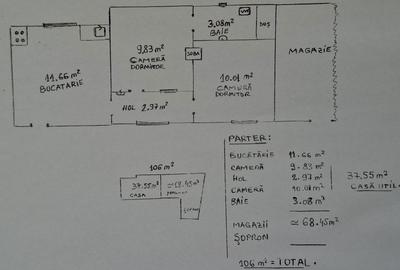 Casă cu 4 camere în Izvoarele - 7