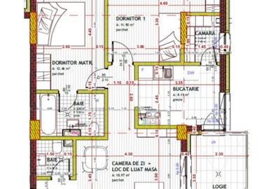 Apartament cu 3 camere decomandat în Luna - 1