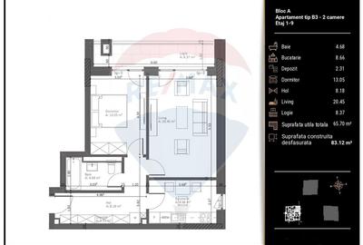 Apartament cu 2 camere decomandat în Răcădău - 19