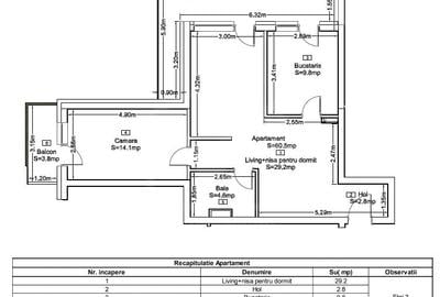 Apartament FINISAT 61mp - 3 cam, terasa 22mp, Lidl Frunzisului - 10
