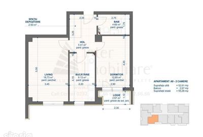 Apartament cu 2 camere decomandat în Cug - 1