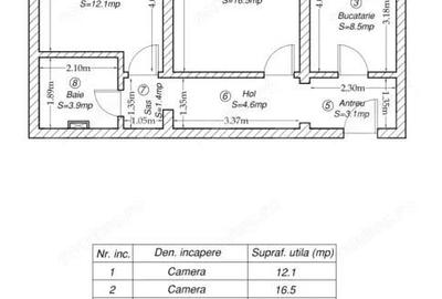 Apartament cu 2 camere, decomandat plus balcon, Etaj 3/4, zona Baile Neptun - 1