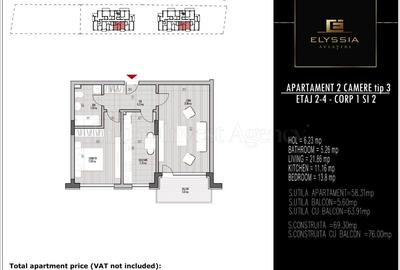 Apartament 2 Camere-Ansamblul Elyssia Aviatiei. - 4
