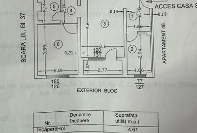 Apartament cu 2 camere semidecomandat în Cornișa - 7