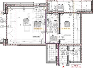 Torontalului | 2 camere + birou | 2 terase | Mobilat-Utilat | Loc de parcare - 21