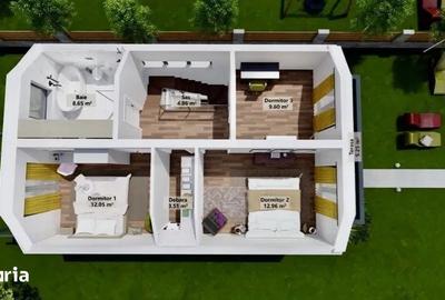 Casă cu 4 camere decomandat cu Teren 500 Mp în Central - 1