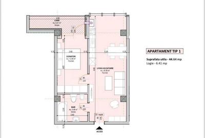 Apartament cu 2 camere în Central