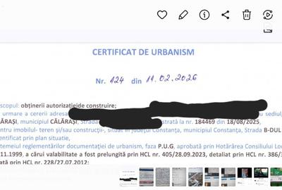 Teren Construcții intravilan de 250 mp, în Tomis I - 1